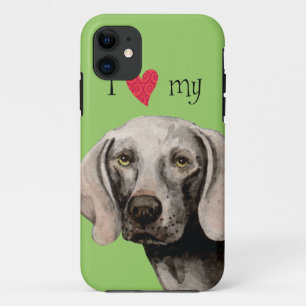 I Liebe mein Weimaraner iPhone 11 Hülle