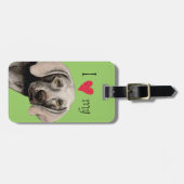 I Liebe mein Weimaraner Gepäckanhänger (Vorderseite horizontal)