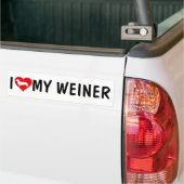 I LIEBE MEIN WEINER, Dackel Autoaufkleber (Auf Lkw)