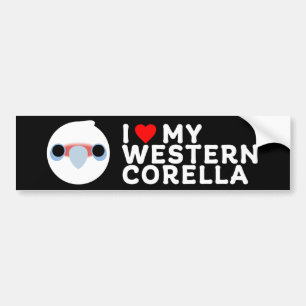 I LIEBE MEIN WESTERN CORELLA AUTOAUFKLEBER