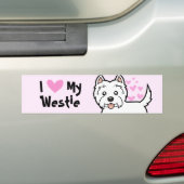 I Liebe mein Westie Autoaufkleber (Auf Auto)