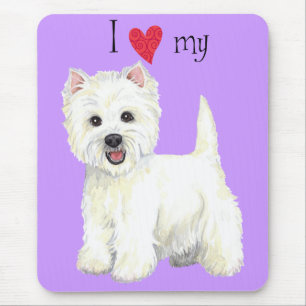 I Liebe mein Westie Mousepad