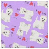 I Liebe mein Westie Stoff (Nahaufnahme)