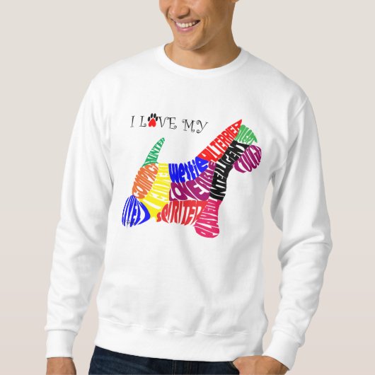I Liebe mein Westie Sweatshirt (Vorderseite)