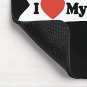 I Liebe mein Whippet - Hundeknochen Mousepad (Ecke)