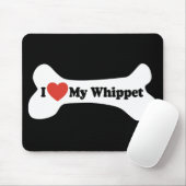 I Liebe mein Whippet - Hundeknochen Mousepad (Mit Mouse)