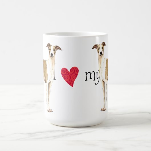 I Liebe mein Whippet Kaffeetasse (Mittel)