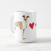 I Liebe mein Whippet Kaffeetasse (Vorderseite Links)
