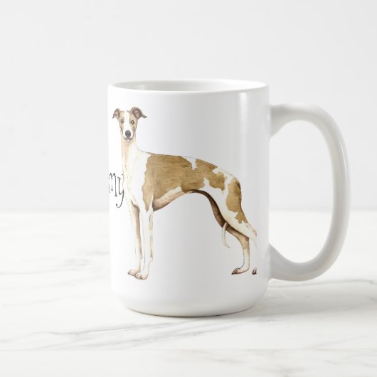 I Liebe mein Whippet Kaffeetasse (Rechts)