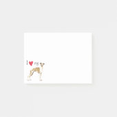 I Liebe mein Whippet Post-it Klebezettel (Vorderseite)