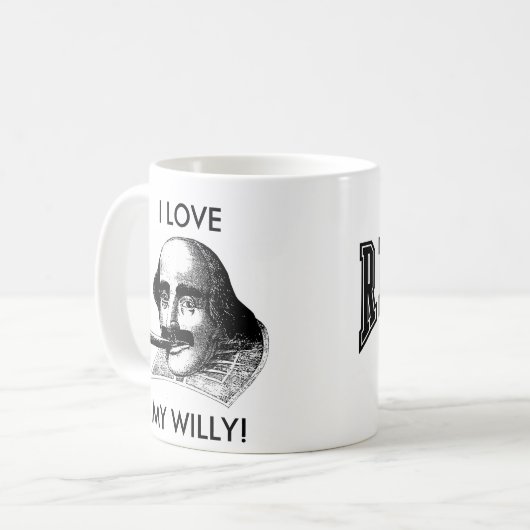 I LIEBE MEIN WILLY! KAFFEETASSE (Vorderseite Links)