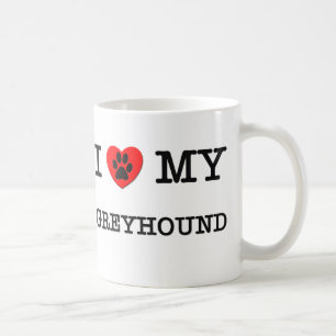 I LIEBE MEIN WINDHUND KAFFEETASSE