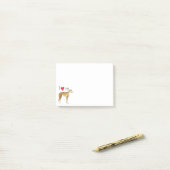 I Liebe mein Windhund Post-it Klebezettel (Auf Schreibtisch)