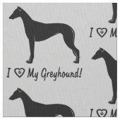 I Liebe mein Windhund! Stoff (Nahaufnahme)