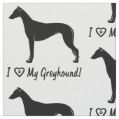 I Liebe mein Windhund! Stoff (Nahaufnahme)
