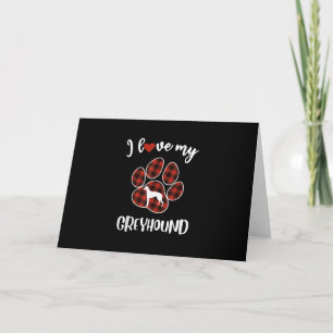 i Liebe mein Windhund Valentiner Hundefreund Feiertagskarte