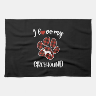 I Liebe mein Windhund Valentinhundliebhaber Geschirrtuch