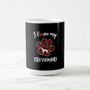 I Liebe mein Windhund Valentinhundliebhaber Kaffeetasse