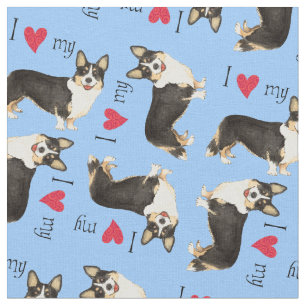 I Liebe mein Wolljacken-WaliserCorgi Stoff