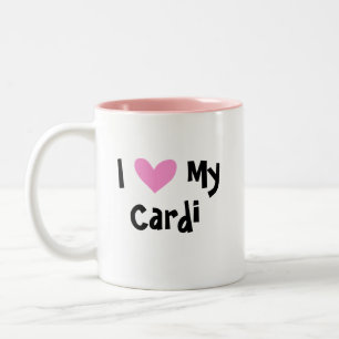 I Liebe mein Wolljacken-WaliserCorgi Zweifarbige Tasse