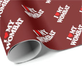 I LIEBE MEIN WOMBAT GESCHENKPAPIER (Rolleneckpunkt)