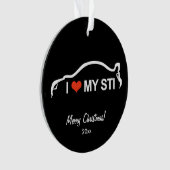 I Liebe mein WTI - Subaru WRX Impreza WTI Ornament (Vorderseite)