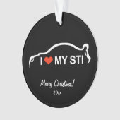 I Liebe mein WTI - Subaru WRX Impreza WTI Ornament (Vorderseite)