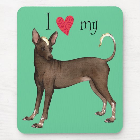 I Liebe mein Xolo Mousepad (Vorne)