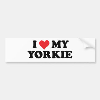 I Liebe mein Yorkie Autoaufkleber