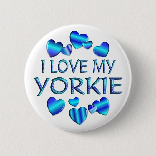 I Liebe mein Yorkie Button (Vorderseite)