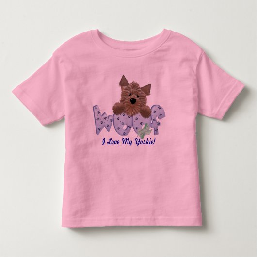 I Liebe mein Yorkie! Kleinkind T-shirt (Vorderseite)