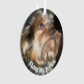 I LIEBE MEIN YORKIE-Ornament Ornament (Vorderseite)