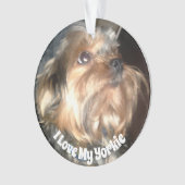 I LIEBE MEIN YORKIE-Ornament Ornament (Vorderseite)