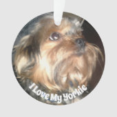 I LIEBE MEIN YORKIE-Ornament Ornament (Vorderseite)