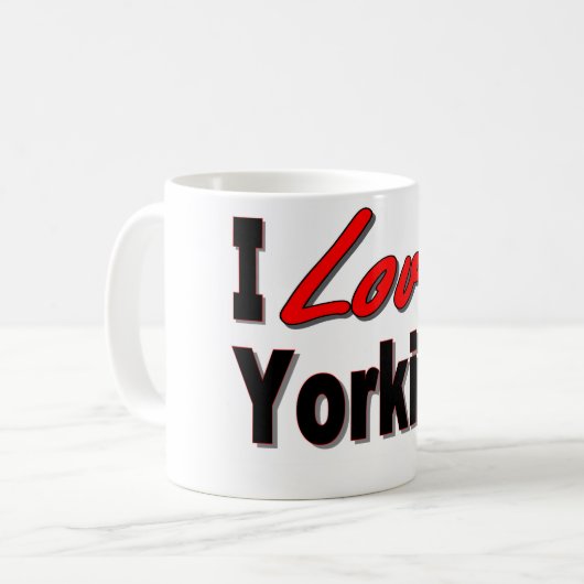 I Liebe mein Yorkie-Poo Kaffeetasse (Vorderseite Links)