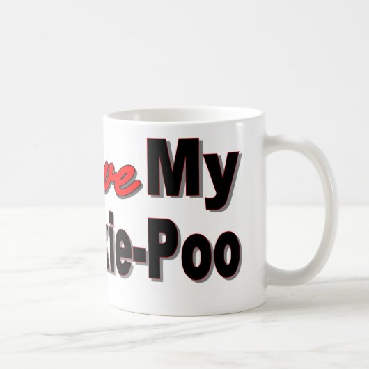 I Liebe mein Yorkie-Poo Kaffeetasse (Rechts)