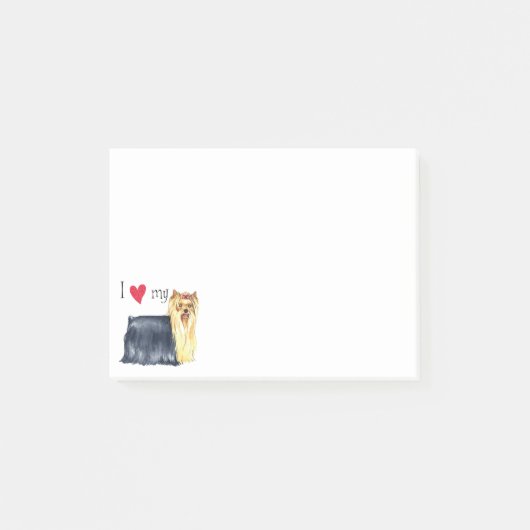I Liebe mein Yorkie Post-it Klebezettel (Vorderseite)