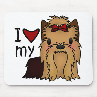 I Liebe mein Yorkie, Yorkshire-Terrier Mousepad