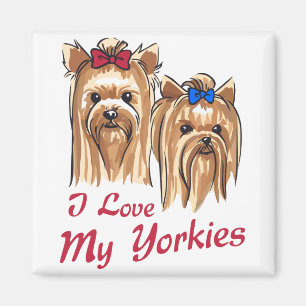 I Liebe mein Yorkies Magnet