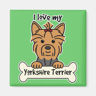 I Liebe mein Yorkshire-Terrier Magnet