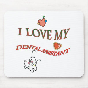 I LIEBE MEIN ZAHNARZTHELFER MOUSEPAD