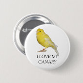 I LIEBE MEIN ZITRONENGELBER Knopf Button (Vorne & Hinten)