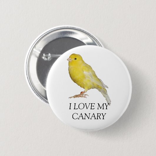 I LIEBE MEIN ZITRONENGELBER Knopf Button (Vorne & Hinten)