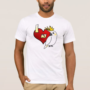 I Liebe mein zitronengelbes Cockatoo-Kleid T-Shirt