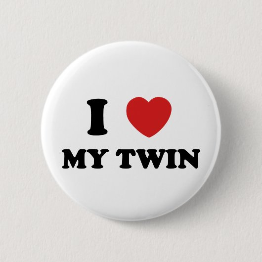 I Liebe mein Zwilling Button (Vorderseite)