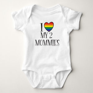 I Liebe meine 2 MAMAS Baby Strampler