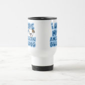 I Liebe meine amerikanische Bulldoggen-Reise-Tasse Reisebecher (Mittel)