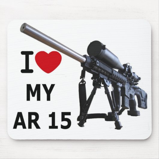 I Liebe meine AR-15 Mausunterlage Mousepad (Vorne)