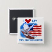I Liebe meine Armee-Enkelin-T-Shirts und Geschenke Button (Vorne & Hinten)