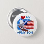 I Liebe meine Armee-Sohn-T-Shirts und Geschenke Button (Vorne & Hinten)